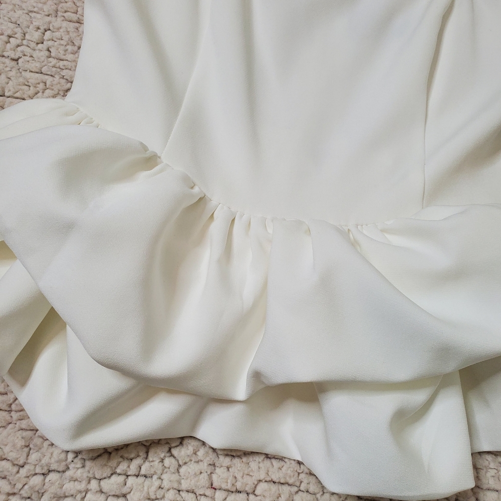 NWOT DO+BE Puffy Ruffles Strapless Top Size L Bubble Hem - Picture 10 of 16